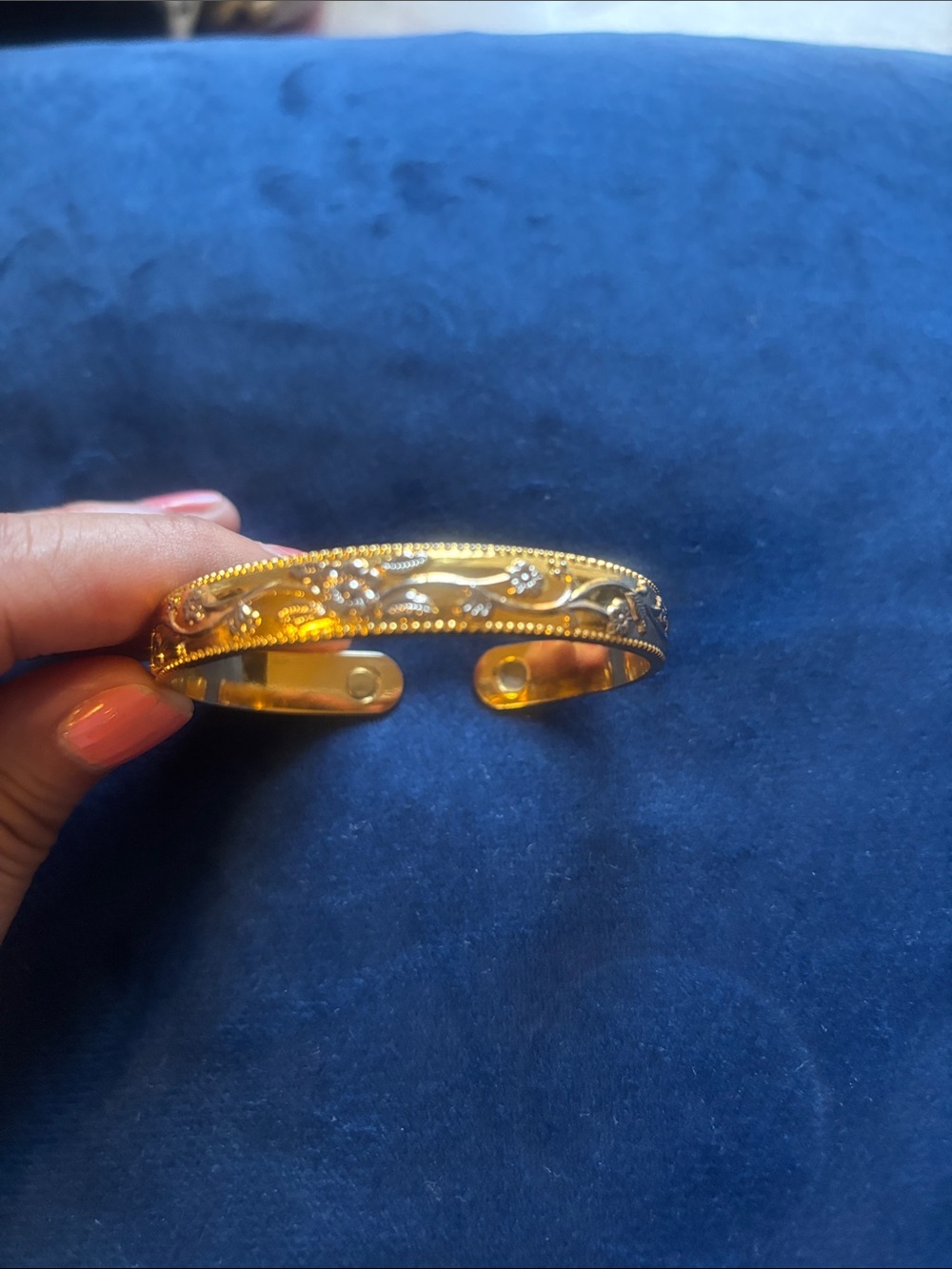 Gold-Tone Filigree Cuff Bracelet
